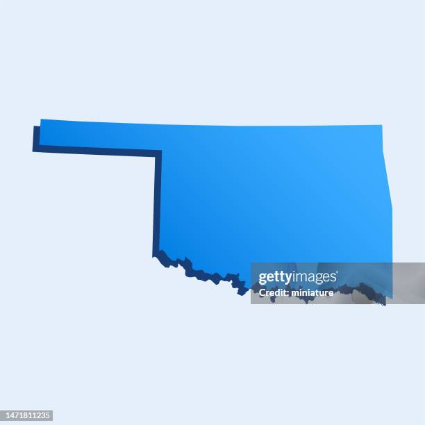 oklahoma map - oklahoma stock illustrations