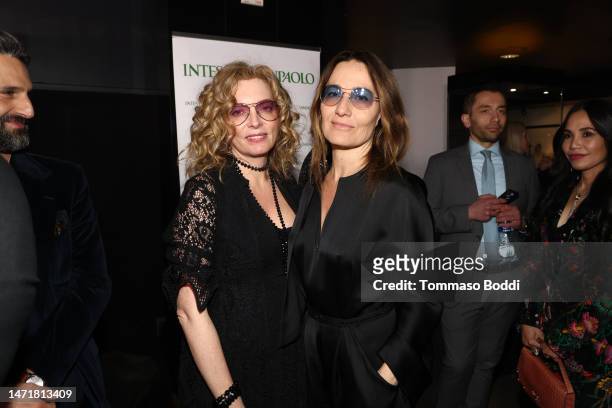 Chiara Tilesi and Maria Sole Tognazzi attend the LA Italia Film Festival Special Screening Of "Tell It Like a Woman" at TCL Chinese 6 Theatres on...