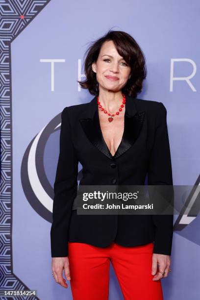 Carla Gugino attends The Roundabout Gala 2023 at The Ziegfeld Ballroom on March 06, 2023 in New York City.