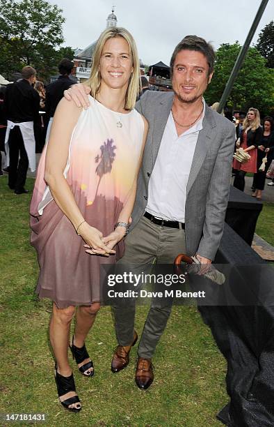 Clare Strowger and Darren Strowger attend The Serpentine Gallery Summer Party sponsored by Leon Max at The Serpentine Gallery on June 26, 2012 in...