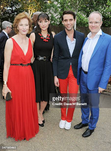 Julia Peyton-Jones, Paloma Penniman, Mika and Hans-Ulrich Obrist attend The Serpentine Gallery Summer Party sponsored by Leon Max at The Serpentine...