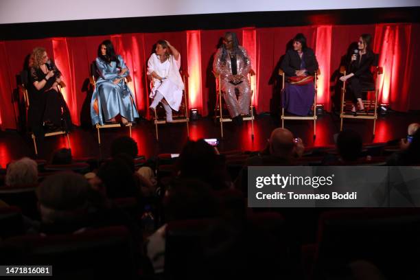 Chiara Tilesi, Jacqueline Fernandez, Susan Partovi, Kim Carter, Leena Yadav and Maria Sole Tognazzi on stage during the LA Italia Film Festival...