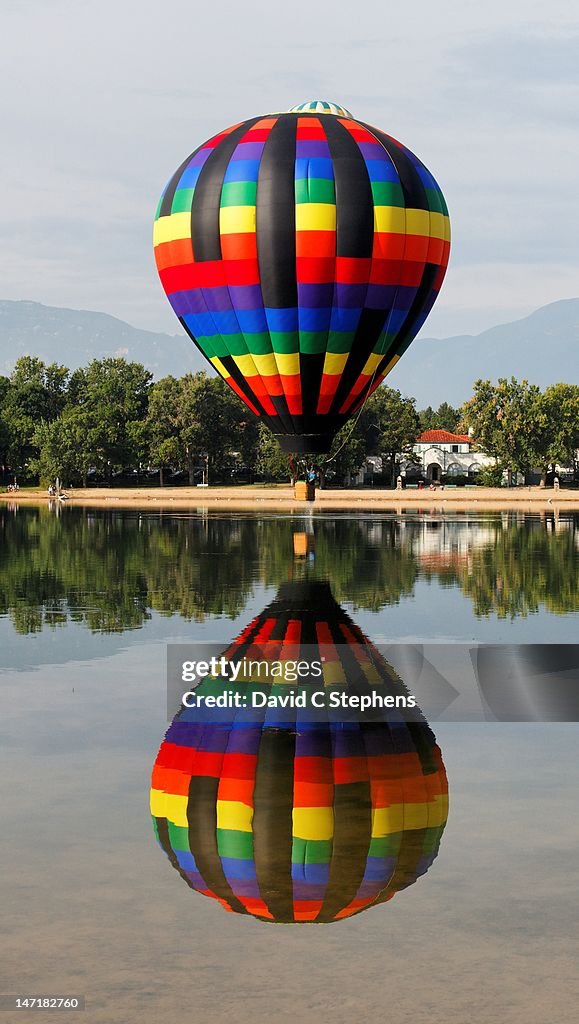 Balloon Reflection Hot Air Balloon Reflection In Water High-Res Stock Photo - Getty Images