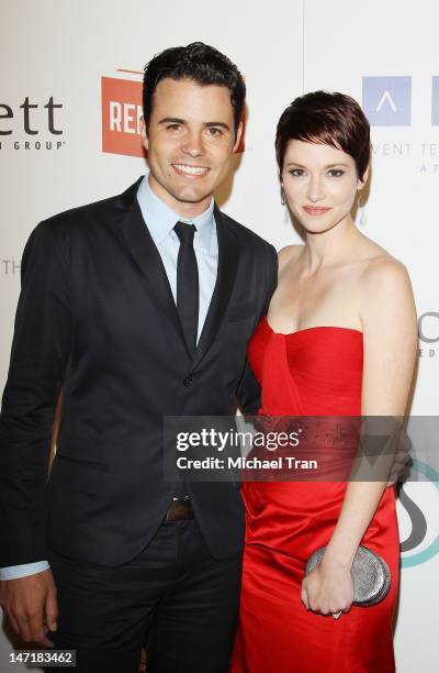 Nathan West and Chyler Leigh arrive at The Thirst Project 3rd Annual Gala held at The Beverly Hilton Hotel on June 26, 2012 in Beverly Hills,...