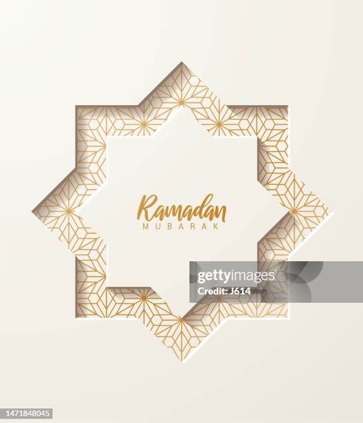 illustrations, cliparts, dessins animés et icônes de carte de vœux élégante du ramadan - off white