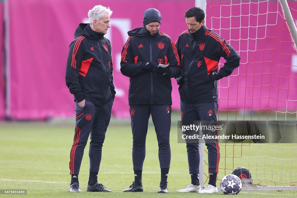 FC Bayern München Training Session And Press Conference