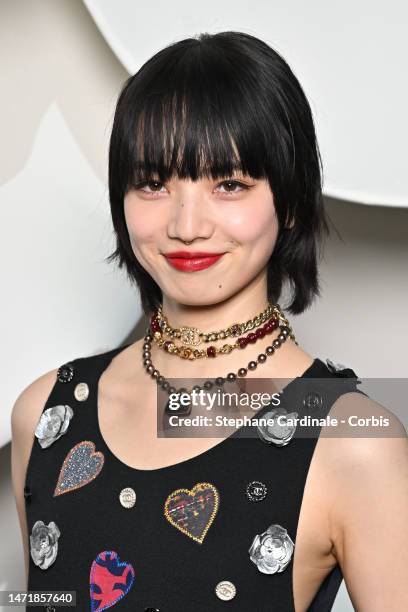 Nana Komatsu attends the Chanel Womenswear Fall Winter 2023-2024 show as part of Paris Fashion Week on March 07, 2023 in Paris, France.