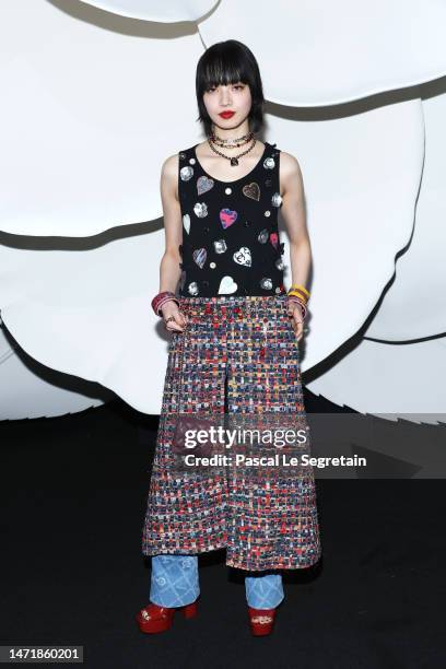 Nana Komatsu attends the Chanel Womenswear Fall Winter 2023-2024 show as part of Paris Fashion Week on March 07, 2023 in Paris, France.