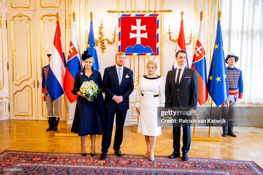 Dutch King Willem-Alexander And Queen Máxima : State Visit To Slovakia : Day One