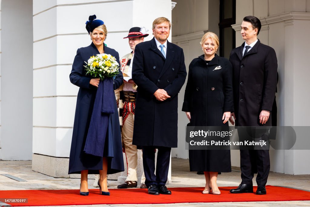 Dutch King Willem-Alexander And Queen Máxima : State Visit To Slovakia : Day One