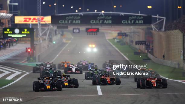 Start of the F1 Grand Prix of Bahrain at Bahrain International Circuit on March 05, 2023 in Bahrain, Bahrain.