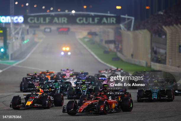 Start of the F1 Grand Prix of Bahrain at Bahrain International Circuit on March 05, 2023 in Bahrain, Bahrain.