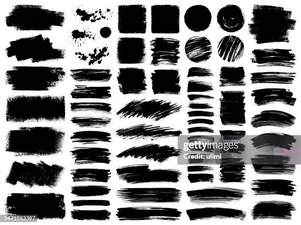 illustrazioni stock, clip art, cartoni animati e icone di tendenza di sfondi e pennellate - pennello