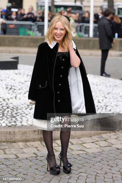 Kylie Minogue attends the Miu Miu Womenswear Fall Winter 2023-2024 show as part of Paris Fashion Week on March 07, 2023 in Paris, France.