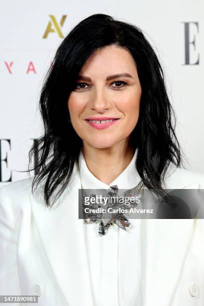 Laura Pausini attends the ELLE Women Summit at the El Beatriz Club on March 07, 2023 in Madrid, Spain.