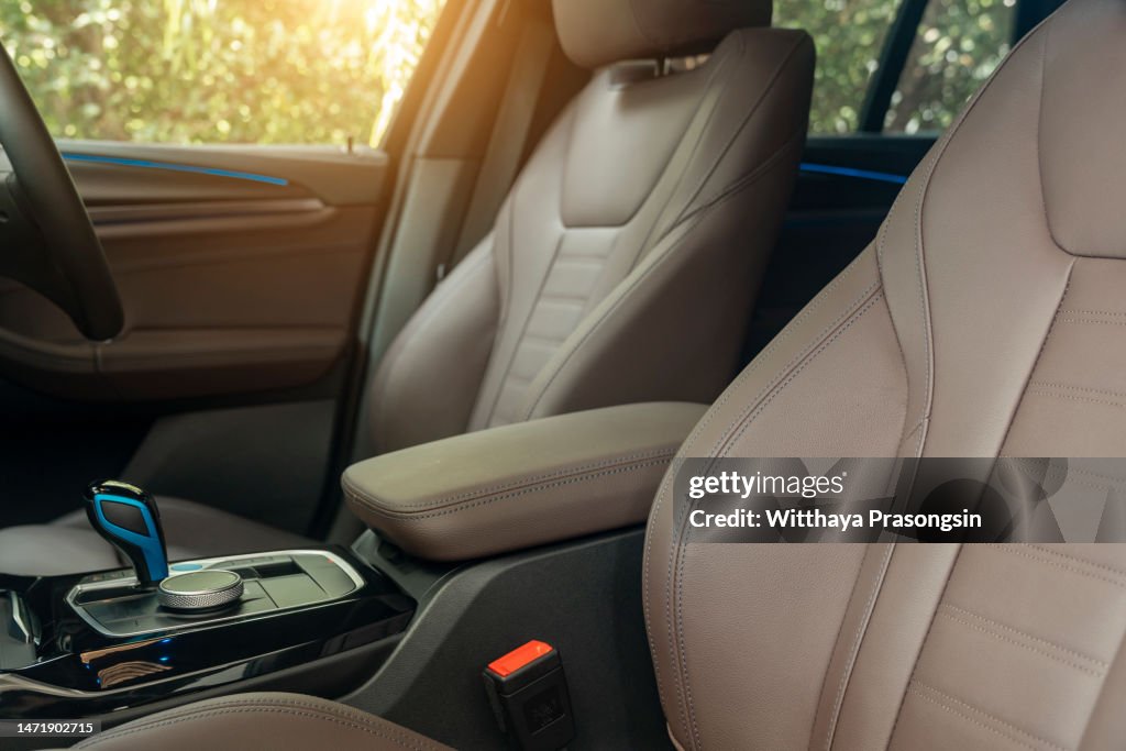 Close up car seat