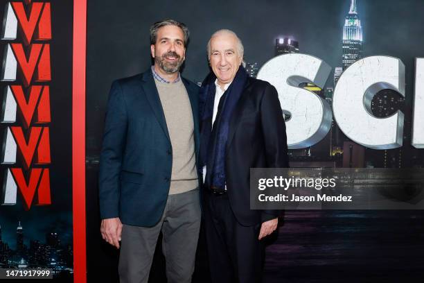 Peter Oillataguerre and Gary Barber attend the Global Premiere of Paramount Pictures and Spyglass Media Group's "Scream VI" at AMC Lincoln Square on...