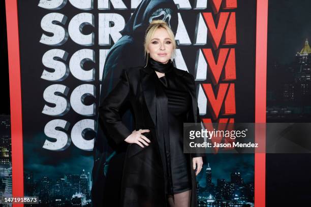Hayden Panettiere attends the Global Premiere of Paramount Pictures and Spyglass Media Group's "Scream VI" at AMC Lincoln Square on March 6, 2023 in...