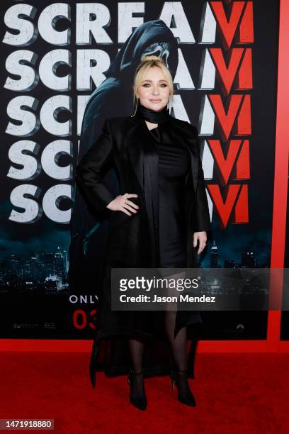 Hayden Panettiere attends the Global Premiere of Paramount Pictures and Spyglass Media Group's "Scream VI" at AMC Lincoln Square on March 6, 2023 in...