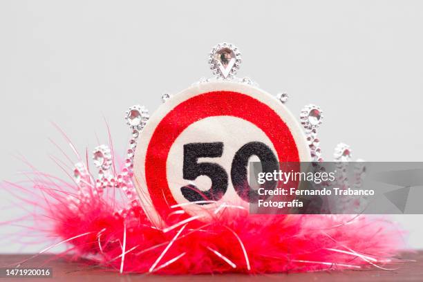 50th birthday headband - 50th birthday stock pictures, royalty-free photos & images