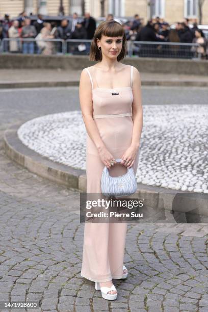 Pauline Chalamet attends the Miu Miu Womenswear Fall Winter 2023-2024 show as part of Paris Fashion Week on March 07, 2023 in Paris, France.