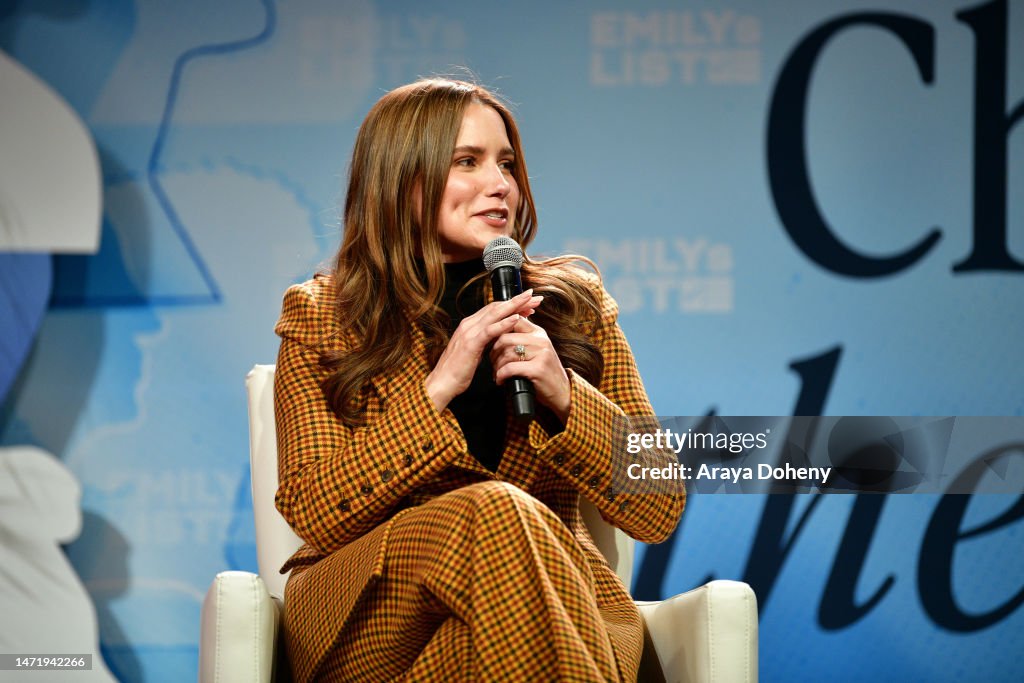 Sophia Bush speaks onstage during EMILYs List's 2023 Pre-Oscars... News