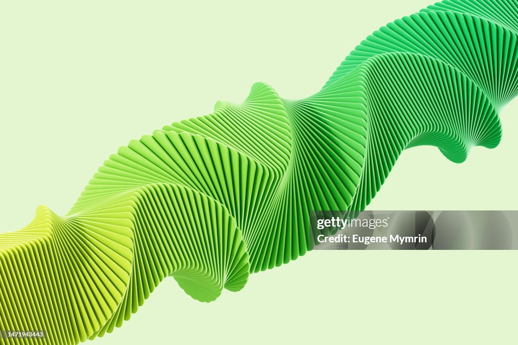 Digitally generated image of abstract twisted shapes