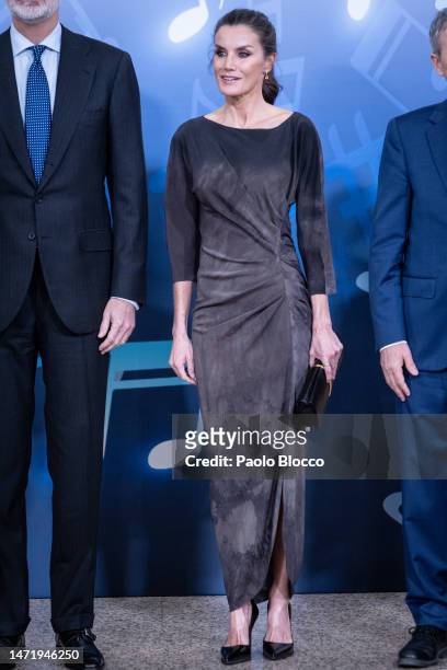 Queen Letizia of Spain attend the "In Memoriam" Concert 2023 at Auditorio Nacional de Música on March 07, 2023 in Madrid, Spain.