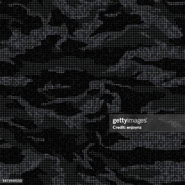 ilustraciones, imágenes clip art, dibujos animados e iconos de stock de fondo de pantalla de texturas grunge negro camuflado sin costuras - camouflage