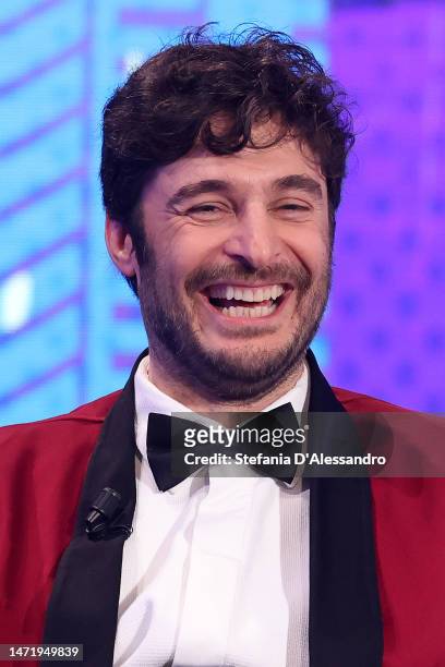 Lino Guanciale attends the "Stasera C'è Cattelan" Tv Show on March 07, 2023 in Milan, Italy.