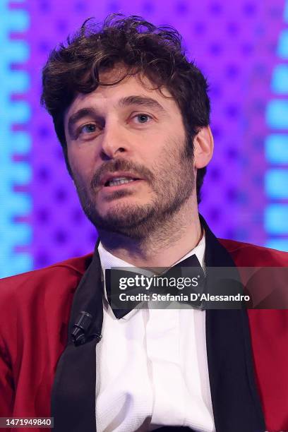 Lino Guanciale attends the "Stasera C'è Cattelan" Tv Show on March 07, 2023 in Milan, Italy.