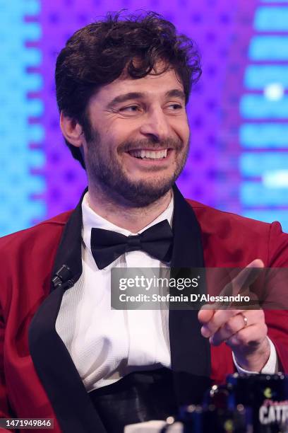 Lino Guanciale attends the "Stasera C'è Cattelan" Tv Show on March 07, 2023 in Milan, Italy.