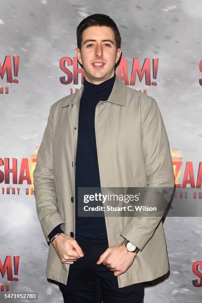 Ashley Glazebrook attends the UK special screening of "Shazam! Fury Of The Gods" at Cineworld Leicester Square on March 07, 2023 in London, England.