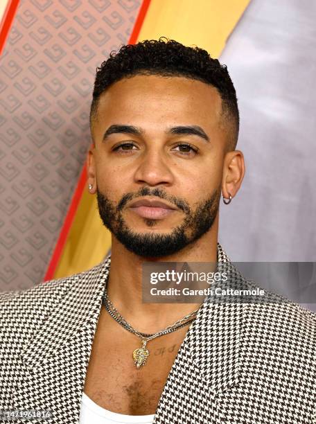 Aston Merrygold attending the UK special screening of "Shazam! Fury Of The Gods" at Cineworld Leicester Square on March 07, 2023 in London, England.