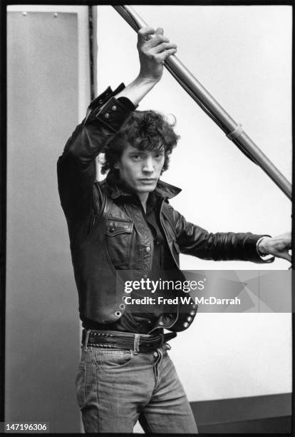 Portrait of American photographer as he poses in his loft studio , New York, New York, December 22, 1979.
