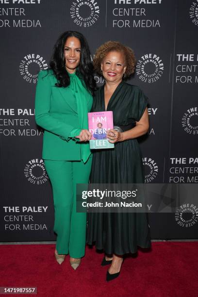 Crystal McCrary and Debra Lee attend 'The Rise to the Top of the Entertainment Industry: Debra Lee in Conversation with Crystal McCrary' at Paley...