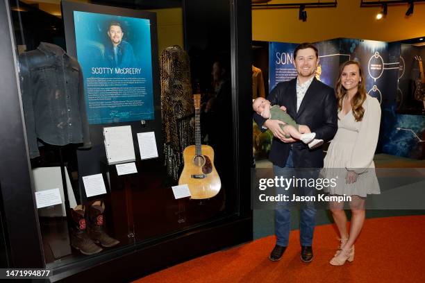 Scotty McCreery and Gabi Dugal attend Country Music Hall of Fame and Museum's opening of American Currents: State of the Music on March 07, 2023 in...