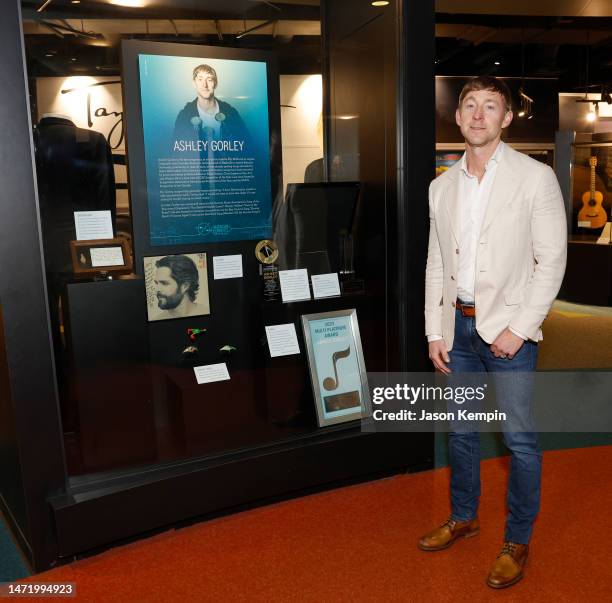 Ashley Gorley attends Country Music Hall of Fame and Museum's opening of American Currents: State of the Music on March 07, 2023 in Nashville,...