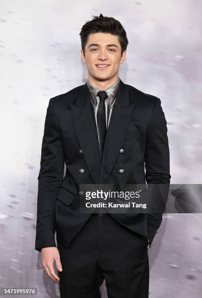Asher Angel attends the "Shazam! Fury of the Gods" UK Special Screening at Cineworld Leicester Square on March 07, 2023 in London, England.