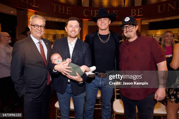 Of Country Music Hall of Fame and Museum, Kyle Young, Scotty McCreery, Parker McCollum and HARDY attend Country Music Hall of Fame and Museum's...