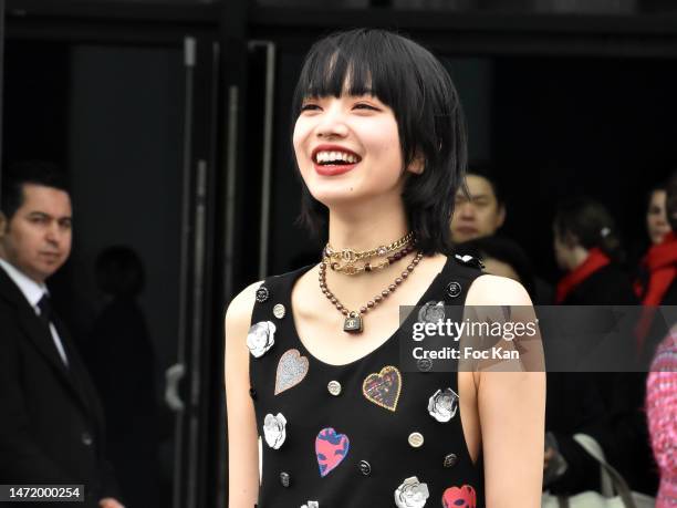 Nana Komatsu attends the Chanel Womenswear Fall Winter 2023-2024 show as part of Paris Fashion Week on March 07, 2023 in Paris, France.