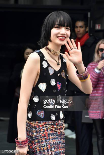 Nana Komatsu attends the Chanel Womenswear Fall Winter 2023-2024 show as part of Paris Fashion Week on March 07, 2023 in Paris, France.