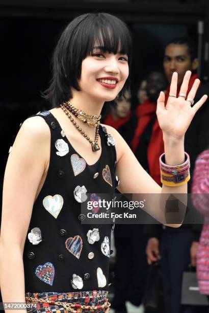 Nana Komatsu attends the Chanel Womenswear Fall Winter 2023-2024 show as part of Paris Fashion Week on March 07, 2023 in Paris, France.