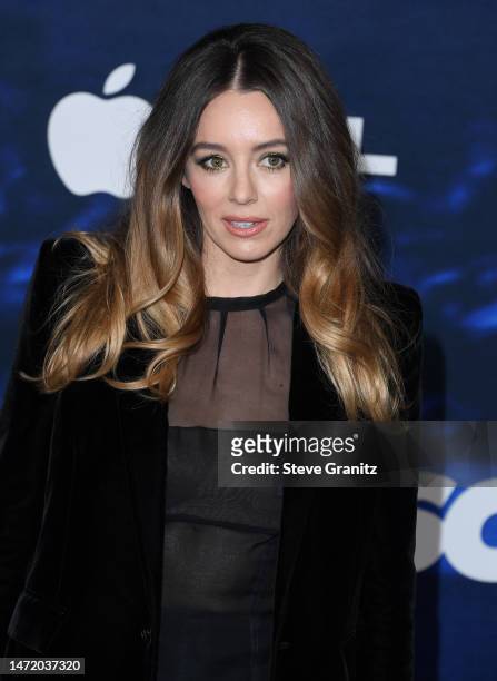 Keeley Hazell arrives at the Apple Original Series "Ted Lasso" Season 3 Red Carpet Premiere Event at Westwood Village Theater on March 07, 2023 in...