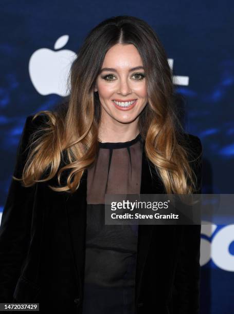 Keeley Hazell arrives at the Apple Original Series "Ted Lasso" Season 3 Red Carpet Premiere Event at Westwood Village Theater on March 07, 2023 in...