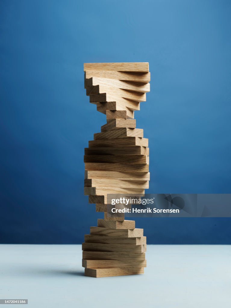 Molecular models of DNA by wooden blocks