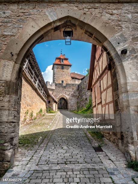 street scenes of rothenburg ob der tauber - rothenburg stock pictures, royalty-free photos & images
