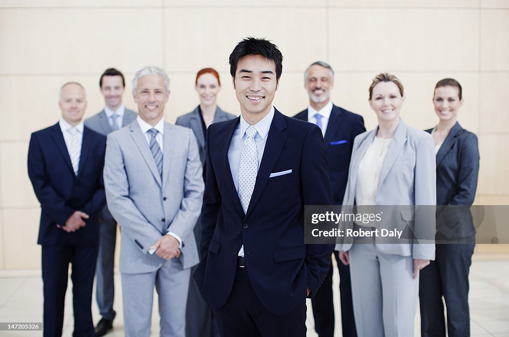 Portrait of smiling business people