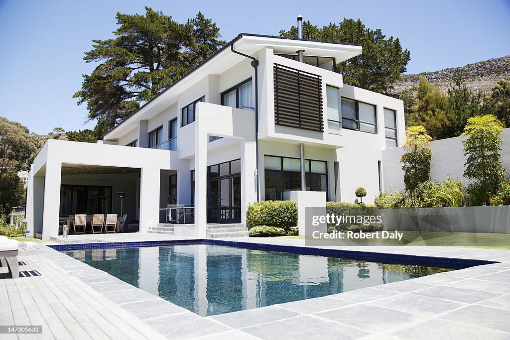 Moderne Zuhause mit Swimmingpool