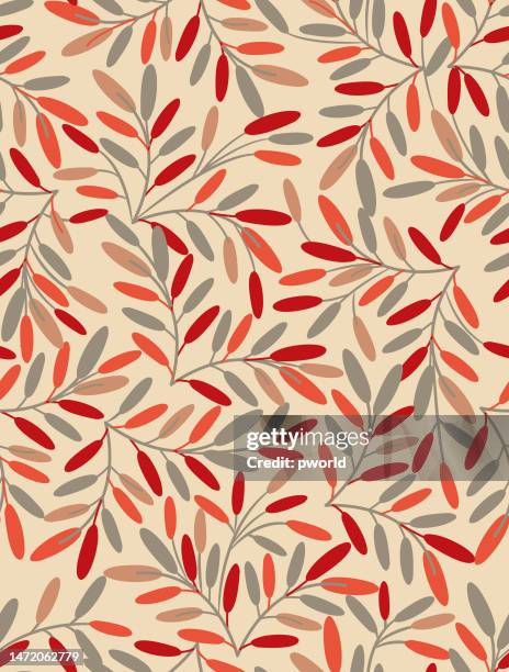 leaf seamless pattern . - flower pattern stock illustrations